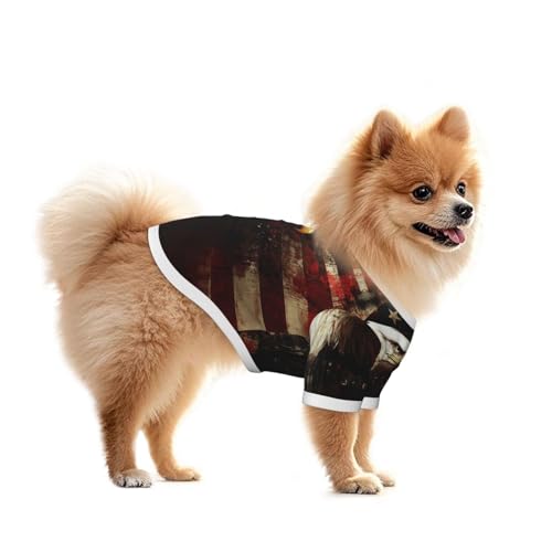 North American Eagle Hunde-Shirt, Weste, Sommer-Haustierkleidung für kleine Hunde, geeignet für Spaziergänge und Outdoor-Aktivitäten North American Eagle Hunde-Shirt, Weste, Sommer-Haustierkleidung für kleine Hunde, geeignet für Spaziergänge und Outdoor-Aktivitäten von BOXILTD