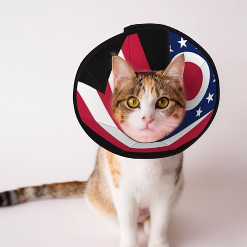 Ohio State Flag Weiches Hundehalsband, Depets Verstellbare Genesung Haustier Kegel E-Halsband für Katzen Kätzchen Kaninchen, bequemes elisabethanisches Halsband Ohio State Flag Weiches Hundehalsband, Depets Verstellbare Genesung Haustier Kegel E-Halsband für Katzen Kätzchen Kaninchen, bequemes elisabethanisches Halsband von BOXILTD