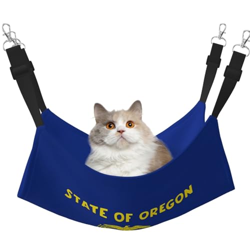 Oregon State Flag Haustierhängematte für Katzen - Perfekte Katzenfensterhängematte für große Katzen, Frettchen, Kaninchen & Kleintiere, Schwarz Oregon State Flag Haustierhängematte für Katzen - Perfekte Katzenfensterhängematte für große Katzen, Frettchen, Kaninchen & Kleintiere, Schwarz von BOXILTD