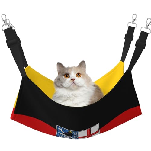 Saarland Flags Haustier Hängematte für Katzen - Perfekte Katzenfensterhängematte für große Katzen, Frettchen, Kaninchen & Kleintiere, Schwarz Saarland Flags Haustier Hängematte für Katzen - Perfekte Katzenfensterhängematte für große Katzen, Frettchen, Kaninchen & Kleintiere, Schwarz von BOXILTD