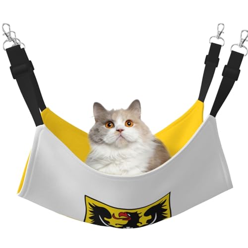 Schlesische Flagge Haustierhängematte für Katzen - Perfekte Katzenfensterhängematte für große Katzen, Frettchen, Kaninchen & Kleintiere, Schwarz Schlesische Flagge Haustierhängematte für Katzen - Perfekte Katzenfensterhängematte für große Katzen, Frettchen, Kaninchen & Kleintiere, Schwarz von BOXILTD