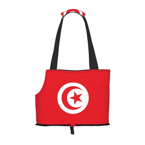 Tunesische Flagge Hundetrage und Katzentragetasche, geeignet für Welpen, kleine Katzen im Freien, Schwarz Tunesische Flagge Hundetrage und Katzentragetasche, geeignet für Welpen, kleine Katzen im Freien, Schwarz von BOXILTD