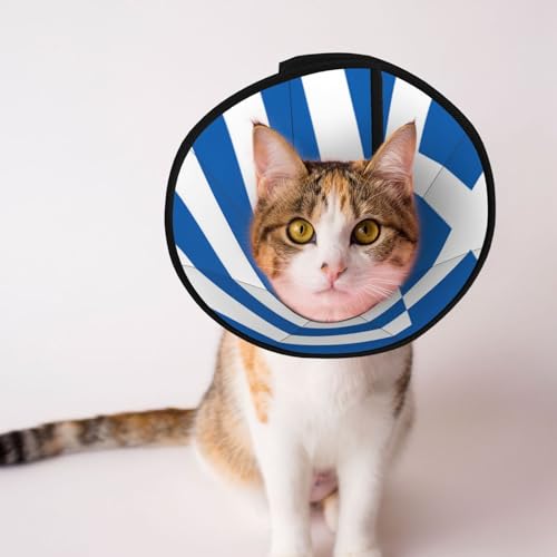 Weiches Hundehalsband mit griechischer Flagge, Depets, verstellbar, für Katzen, Kätzchen, Kaninchen, bequemes elisabethanisches Halsband Weiches Hundehalsband mit griechischer Flagge, Depets, verstellbar, für Katzen, Kätzchen, Kaninchen, bequemes elisabethanisches Halsband von BOXILTD