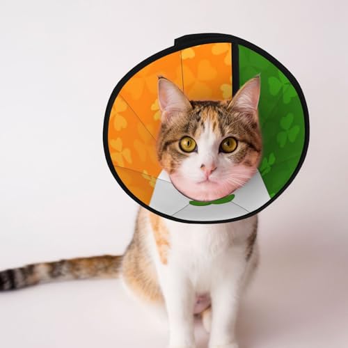 Weiches Hundehalsband mit irischer Flagge, Depets, verstellbar, für Katzen, Kätzchen, Kaninchen, bequemes elisabethanisches Halsband Weiches Hundehalsband mit irischer Flagge, Depets, verstellbar, für Katzen, Kätzchen, Kaninchen, bequemes elisabethanisches Halsband von BOXILTD