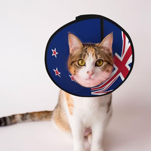 Weiches Hundehalsband mit neuseeländischer Flagge, Depets verstellbare Genesung, Haustier-Kegel, E-Halsband für Katzen, Kätzchen, Kaninchen, bequemes elisabethanisches Halsband Weiches Hundehalsband mit neuseeländischer Flagge, Depets verstellbare Genesung, Haustier-Kegel, E-Halsband für Katzen, Kätzchen, Kaninchen, bequemes elisabethanisches Halsband von BOXILTD