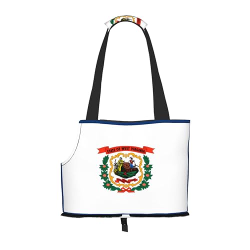 West Virginia Flag Hundetragetasche und Katzentragetasche, geeignet für Welpen, kleine Katzen im Freien, Schwarz West Virginia Flag Hundetragetasche und Katzentragetasche, geeignet für Welpen, kleine Katzen im Freien, Schwarz von BOXILTD