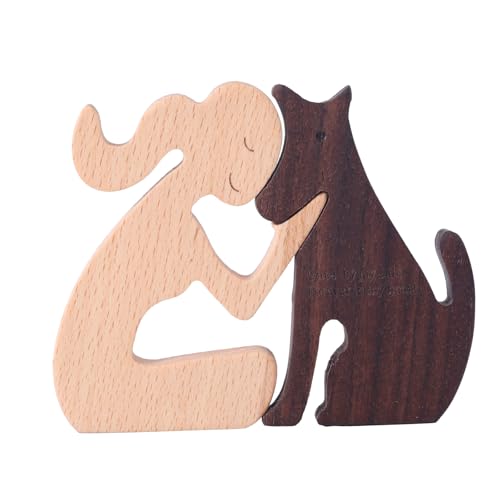 BOXOB 2 Stück Hund Holzfiguren, Erinnerungsgeschenke Holz Skulptur Haustier Statuen für Dekoration Verlust des Tieres BOXOB 2 Stück Hund Holzfiguren, Erinnerungsgeschenke Holz Skulptur Haustier Statuen für Dekoration Verlust des Tieres von BOXOB