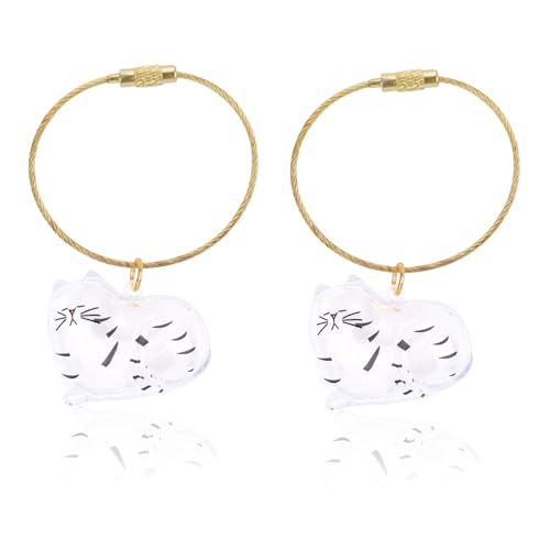 BOXOB 2stk Schlüsselanhänger mit Katzenhaar-Aufbewahrungsflaschen, Transparente Tierhaar-Gedenkflasche mit Goldenem Schlüsselring Gedenkgeschenke zum Sammeln von Tierfellen BOXOB 2stk Schlüsselanhänger mit Katzenhaar-Aufbewahrungsflaschen, Transparente Tierhaar-Gedenkflasche mit Goldenem Schlüsselring Gedenkgeschenke zum Sammeln von Tierfellen von BOXOB