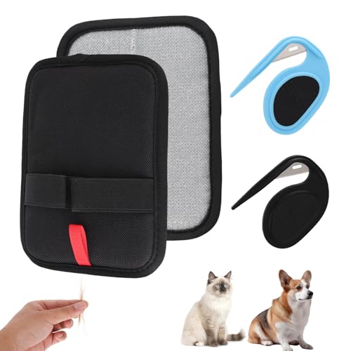 BOXOB 2stk Teiliges Elektrostatisches Tierhaarentferner-Set, Fellpflegekamm und Knotenlöser Katzenhaarentfernungshandschuhe Katzenhaarentfernungswerkzeug für Möbel Teppiche und Kleidung BOXOB 2stk Teiliges Elektrostatisches Tierhaarentferner-Set, Fellpflegekamm und Knotenlöser Katzenhaarentfernungshandschuhe Katzenhaarentfernungswerkzeug für Möbel Teppiche und Kleidung von BOXOB