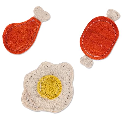 BOXOB 3stk Luffa Katzenkauspielzeug mit Katzenminze, Interaktives Kitten Nip Dental Zahnungs-Komfortspielzeug Zahnreinigung Sichere Beißkauspielzeuge für Heimtierbedarf für Kätzchen und Katzen BOXOB 3stk Luffa Katzenkauspielzeug mit Katzenminze, Interaktives Kitten Nip Dental Zahnungs-Komfortspielzeug Zahnreinigung Sichere Beißkauspielzeuge für Heimtierbedarf für Kätzchen und Katzen von BOXOB