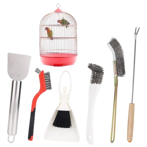 BOXOB 6-Teiliges Reinigungsbürsten-Set für Vogelkäfige, Multifunktional Vogelkäfig-Reinigungszubehör mit Schaber Bürstenwerkzeuge für Kleintierkäfige Sittiche und Hamster BOXOB 6-Teiliges Reinigungsbürsten-Set für Vogelkäfige, Multifunktional Vogelkäfig-Reinigungszubehör mit Schaber Bürstenwerkzeuge für Kleintierkäfige Sittiche und Hamster von BOXOB