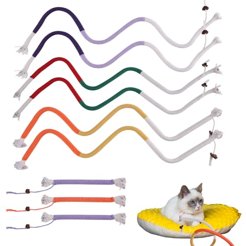 BOXOB 9stk Kauseilspielzeug für Katzen, 70cm und 20cm Bunt Katzenminzespielzeug zur Zahnreinigung Sicherheit Interaktives Katzenspielzeug für Hauskatzen Kätzchen Zahnpflege BOXOB 9stk Kauseilspielzeug für Katzen, 70cm und 20cm Bunt Katzenminzespielzeug zur Zahnreinigung Sicherheit Interaktives Katzenspielzeug für Hauskatzen Kätzchen Zahnpflege von BOXOB