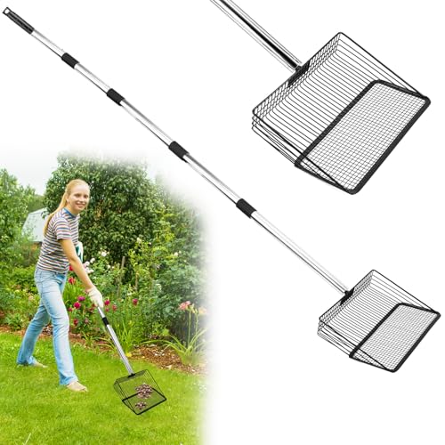 BOXOB Hühnerstall Zubehör, 25,4 x 152,4 cm Verstellbar 4-in-1-Hühnerstallrechenschaufel mit Langem Griff Edelstahl Multifunktionales Schaufelzubehör zum Reinigen des Stalls Sieben von Einstreu BOXOB Hühnerstall Zubehör, 25,4 x 152,4 cm Verstellbar 4-in-1-Hühnerstallrechenschaufel mit Langem Griff Edelstahl Multifunktionales Schaufelzubehör zum Reinigen des Stalls Sieben von Einstreu von BOXOB