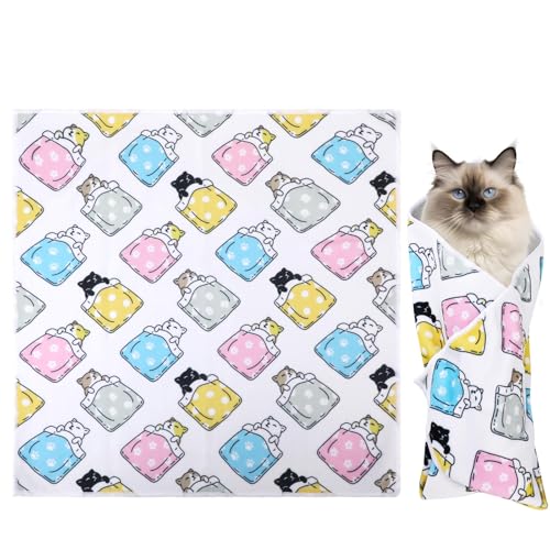 Katzenpflege Wickeltuch, 50x50 cm Selbsthaftendes Weiches Wickeltuch für Katzen Fesseltuch für Katzen zum Krallenschneiden Biss- und Kratzfestes Wickeltuch für Katzen Bis zu 4,08 kg Katzenpflege Wickeltuch, 50x50 cm Selbsthaftendes Weiches Wickeltuch für Katzen Fesseltuch für Katzen zum Krallenschneiden Biss- und Kratzfestes Wickeltuch für Katzen Bis zu 4,08 kg von BOXOB