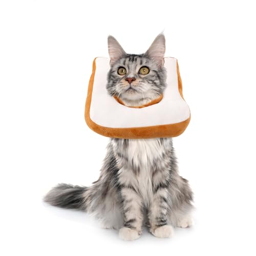 Kegelförmiges Katzenhalsband, Weich Verstellbar Genesungshalsband für Katzen Leicht Kegelförmiges Katzenhalsband zum Stoppen des Wundleckens Schützendes Hundehalszubehör (L) von BOXOB