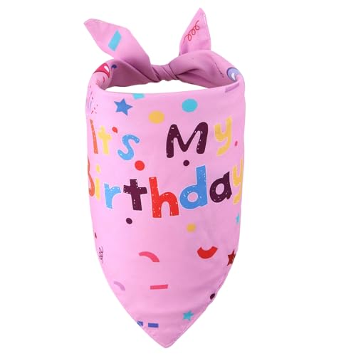 Rosa Hundegeburtstags-Halstuch, Wende-Dreieckstuch Lätzchen Hochwertiges Strapazierfähiges Material Partyzubehör für Hundegeburtstage Rosa Hundegeburtstags-Halstuch, Wende-Dreieckstuch Lätzchen Hochwertiges Strapazierfähiges Material Partyzubehör für Hundegeburtstage von BOXOB
