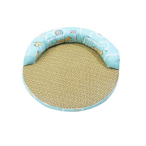 Katzen-Kühlmatte Hundebett-Matten, Sommer, Rattan, gewebte Katzenmatte mit Kissen, Kühldecke für Hunde, CatA-90 cm Katzen-Kühlmatte Hundebett-Matten, Sommer, Rattan, gewebte Katzenmatte mit Kissen, Kühldecke für Hunde, CatA-90 cm von BOYH