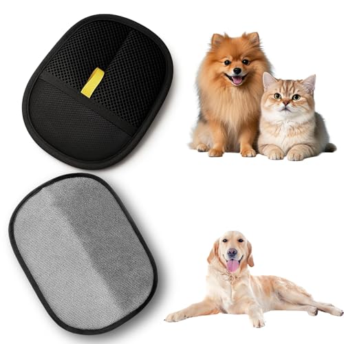 Doppelseitige antistatische Haustier Handschuhe, 2 Stück Katzenhaarentferner Handschuh, Tierhaarentferner Handschuh, Fellmagnet Handschuhe Doppelseitig, Wiederverwendbar zur Fellpflege im Alltag Doppelseitige antistatische Haustier Handschuhe, 2 Stück Katzenhaarentferner Handschuh, Tierhaarentferner Handschuh, Fellmagnet Handschuhe Doppelseitig, Wiederverwendbar zur Fellpflege im Alltag von BOYIFEIJIE