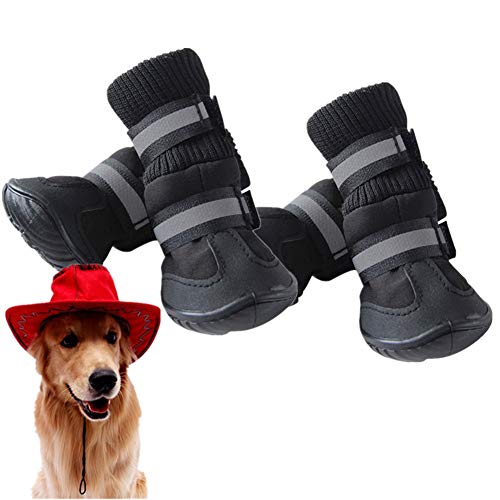 BOduShang Hundeschuhe rutschfest Hunde Schneeschuhe Sanft Schneeschuhe FüR Hunde Robust Hunde Schuhe Schnee for Drinnen Draussen Spaziergang Mit Dem Hund Reise Black,Medium BOduShang Hundeschuhe rutschfest Hunde Schneeschuhe Sanft Schneeschuhe FüR Hunde Robust Hunde Schuhe Schnee for Drinnen Draussen Spaziergang Mit Dem Hund Reise Black,Medium von BOduShang