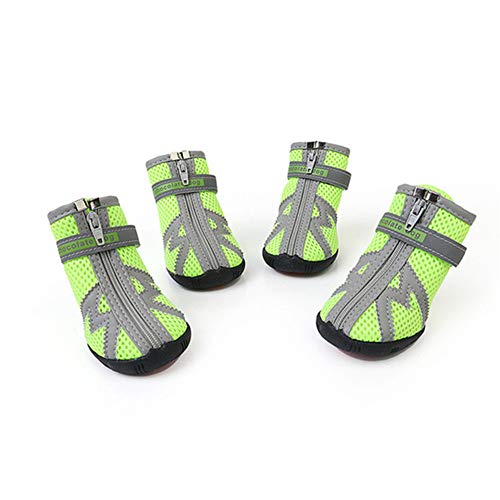 BOduShang Hundeschuhe rutschfest Hunde Schneeschuhe Sanft Schneeschuhe FüR Hunde Tragbar Hunde Schuhe Schnee for Drinnen Draussen Spaziergang Mit Dem Hund Reise mesh Green,s/2 BOduShang Hundeschuhe rutschfest Hunde Schneeschuhe Sanft Schneeschuhe FüR Hunde Tragbar Hunde Schuhe Schnee for Drinnen Draussen Spaziergang Mit Dem Hund Reise mesh Green,s/2 von BOduShang