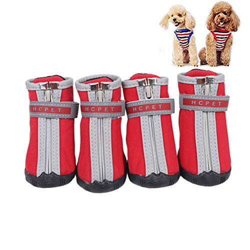BOduShang Hundeschuhe rutschfest Hunde Schneeschuhe Sanft Schneeschuhe FüR Hunde Tragbar Hunde Schuhe Schnee for Drinnen Draussen Spaziergang Mit Dem Hund Reise red,XL/5 BOduShang Hundeschuhe rutschfest Hunde Schneeschuhe Sanft Schneeschuhe FüR Hunde Tragbar Hunde Schuhe Schnee for Drinnen Draussen Spaziergang Mit Dem Hund Reise red,XL/5 von BOduShang
