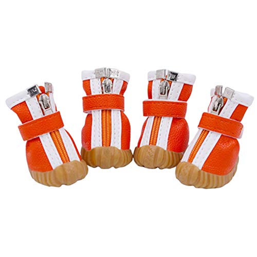 BOduShang Hundeschuhe rutschfest Hunde Schneeschuhe SchüTze Die Pfote Schneeschuhe FüR Hunde for Drinnen Draussen Spaziergang Mit Dem Hund Reise Spazieren Gehen orange,#4 BOduShang Hundeschuhe rutschfest Hunde Schneeschuhe SchüTze Die Pfote Schneeschuhe FüR Hunde for Drinnen Draussen Spaziergang Mit Dem Hund Reise Spazieren Gehen orange,#4 von BOduShang