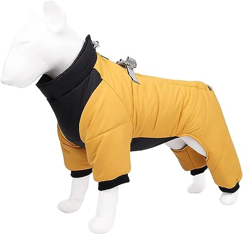 BPILOT Hundemantel Winter Warm Verdickend Hundejacke Hundejacke Kleine Hunde Mittlere Hunde Welpen Hundemantel Kleidung Für Haustiere,S,Yellow von BPILOT