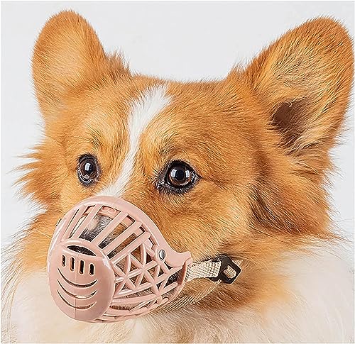 Hundeschnauze,Verstellbare Haustierkorbmasken Anti-Biss,Atmungsaktive Gummi-Korbschnauze für kleine, mittlere und große Hunde zur Vermeidung von Bissen,No.1 (10g),A von BPILOT