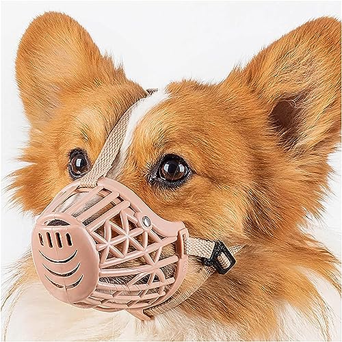 Hundeschnauze,Verstellbare Haustierkorbmasken Anti-Biss,Atmungsaktive Gummi-Korbschnauze für kleine, mittlere und große Hunde zur Vermeidung von Bissen,No.1 (10g),B von BPILOT