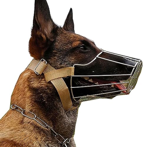 Maulkorb für Hunde Metall Maulkorb für Hunde Anti-Bellen Anti-Biss Anti-Bellen Atmungsaktiv Verstellbare Riemen Maulkorbkorb für Hunde Groß Mittel Klein,Sicher & Bequem,S/15-17.5kg,A von BPILOT