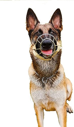 Maulkorb für Hunde Metall Maulkorb für Hunde Anti-Bellen Anti-Biss Anti-Bellen Atmungsaktiv Verstellbare Riemen Maulkorbkorb für Hunde Groß Mittel Klein,Sicher & Bequem,S/15-17.5kg,B von BPILOT