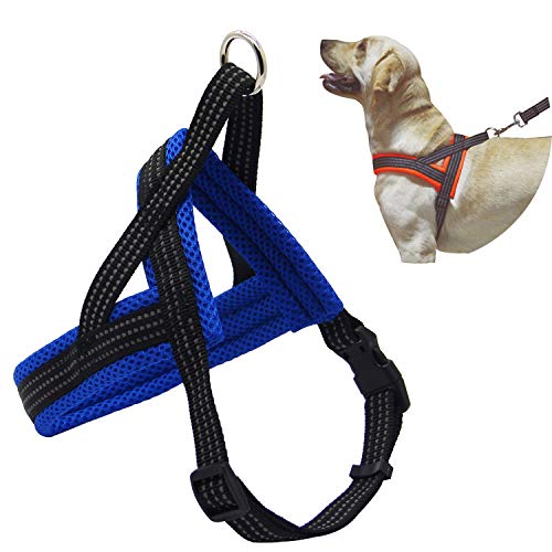 BPS® Hundegeschirr für Haustiere, verstellbar, 4 Größen zur Auswahl für kleine mittelgroße und große Hunde (XL, Blau) BPS-3884A von BPS BUENA PET SHOP