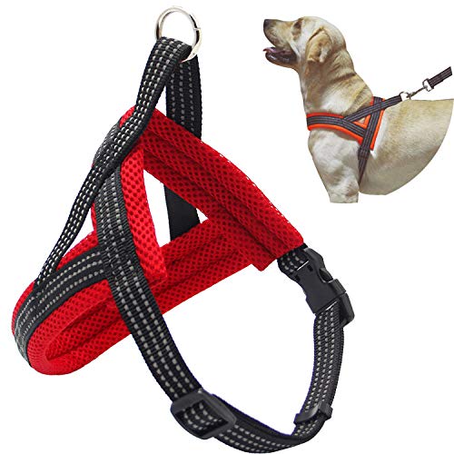 BPS® Geschirr für Hunde, Haustiere, verstellbares Halsband, 4 Größen zur Auswahl für kleine, mittelgroße und große Hunde (S, Rot) BPS-3881R von BPS BUENA PET SHOP