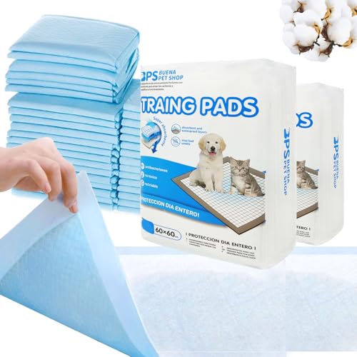 BPS Hygieneunterlagen für Haustiere Trainingssoakers Kohlenstoff-Trainingpads für Haustiere und Welpen Trainingsunterlagen für Welpen Super saugfähig Einzigartige (40 stuks 60 * 60 cm) BPS-2167 * 2 von BPS(R)