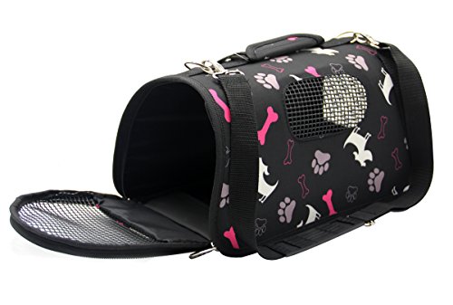 BPS Transporttasche für Haustiere, Hunde, Katzen, Tiere, 3 Größen S/M/L zur Auswahl (L, Schwarz) BPS-5636N von BPS BUENA PET SHOP