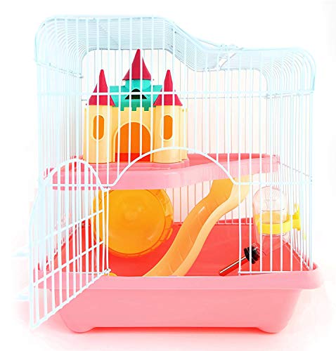 BPS® Hamsterkäfig, Hamstervilla mit Rad, Tunnel und Haus, 28 x 21 x 31 cm, Farbe wird nach Zufallsprinzip versandt von BPS BUENA PET SHOP