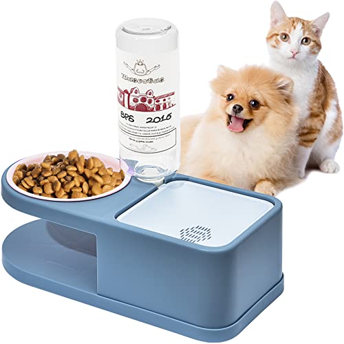 BPS BPS-5572AZ Automatische Futterstation und Tränke für Katzen und Hunde, Haustiere, automatische Fütterung, Wasserspender für Haustiere, Blau von BPS BUENA PET SHOP