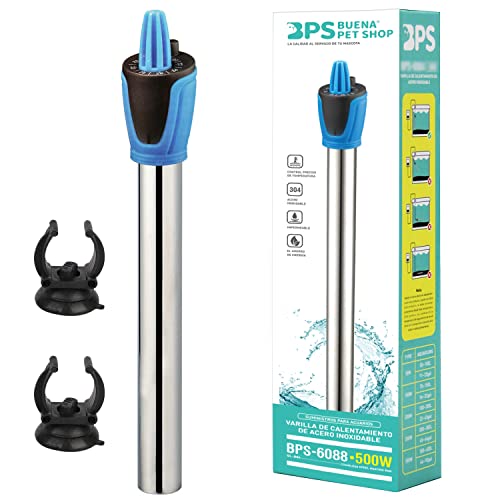 BPS Aquarium-Heizung, wasserdicht, 200 W, Edelstahl, 28 cm mit 2 Saugnäpfen BPS-6086 von BPS BUENA PET SHOP