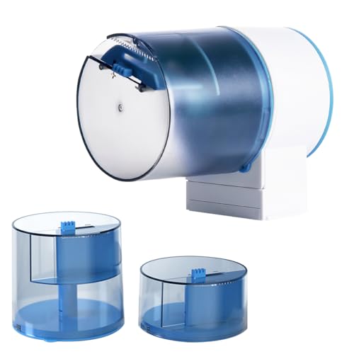 BPS Automatischer Fischfutterspender mit Timer, Futterspender für Aquarium, mit Doppelbehälter (50 g/100 g), mit Basis oder Klemme, Mengeneinstellung und kompatibel mit BPS-6187 von BPS BUENA PET SHOP