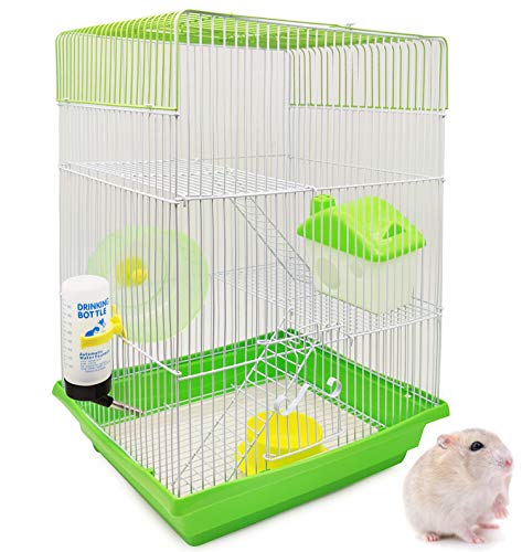 BPS BPS-1236 Käfig für Hamster, Hamster, mit Futterwanne, Rad, Haus, Spezialfarbe, zufällige Farbe, 35 x 28 x 54 cm von BPS BUENA PET SHOP