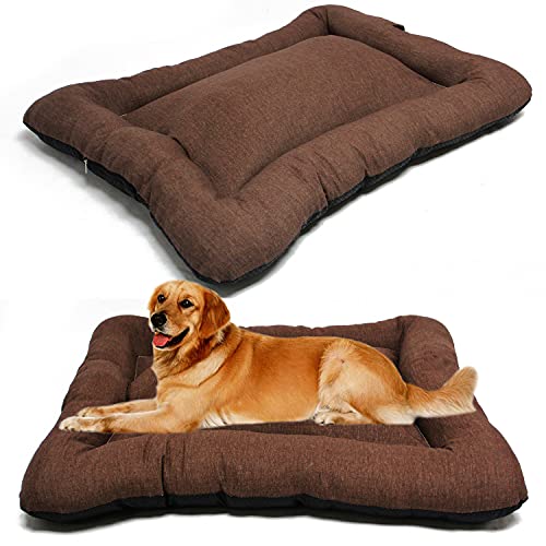 BPS Decke Matte für Hunde Katzen Haustierbett rutschfeste Größe S/M/L Tragbare Matratze Sofa Weiches Kissen (M: 87x67cm, Braun) BPS-14095MA von BPS BUENA PET SHOP