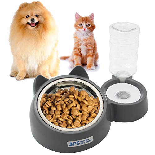 BPS BPS-5721 Automatischer Futternapf und Tränke, für Katzen und Hunde, Spritzschutz, Wasserspender, Futterspender für Haustiere, Größe M/L (L) von BPS BUENA PET SHOP
