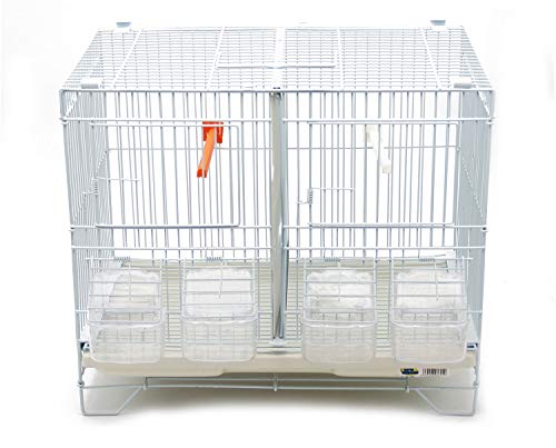 BPS BPS-1304 Brutkäfig für Vögel mit Futternapf, Tränke, Springschale, Größe M/L (M: 43 x 29 x 40 cm) von BPS BUENA PET SHOP