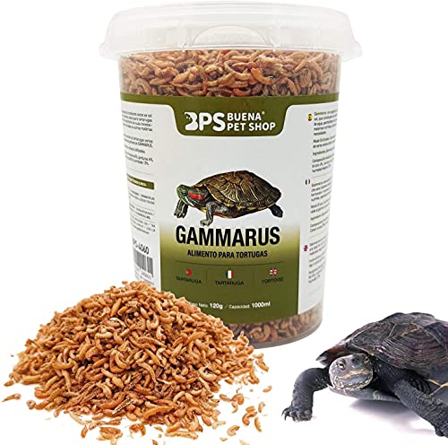 BPS Food Gammarus Food Naturfutter für Wasserschildkröten Schwimmfutter Wasserschildkrötenfutter (500 ml) von BPS BUENA PET SHOP