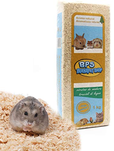 BPS Hackschnitzel Hygienische Tierstreu Sägemehl für Katzen Kleintiere Hamster Kaninchen 1kg natürliches Aroma BPS Hackschnitzel Hygienische Tierstreu Sägemehl für Katzen Kleintiere Hamster Kaninchen 1kg natürliches Aroma von BPS BUENA PET SHOP