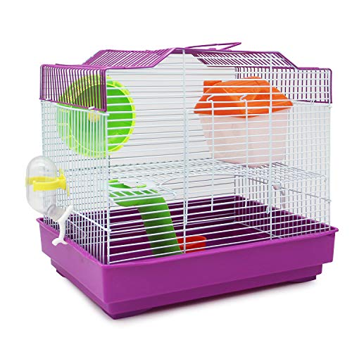 BPS Hamsterkäfig, Chalet / Haus für Hamster mit Futternapf, Tränke, Laufrad, besonderes Haus, Farbe nach Zufall, 33 x 23 x 30 cm, BPS-1175 BPS Hamsterkäfig, Chalet / Haus für Hamster mit Futternapf, Tränke, Laufrad, besonderes Haus, Farbe nach Zufall, 33 x 23 x 30 cm, BPS-1175 von BPS BUENA PET SHOP