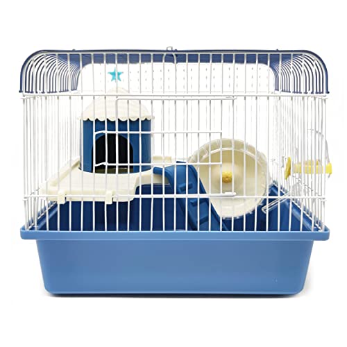 BPS BPS-1381 Hamsterkäfig, Mini-Haus für Hamster, mit Futternapf, Laufrad, zufällige Farbe von BPS BUENA PET SHOP