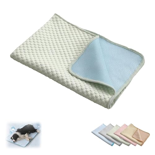 BQLFPOIHP Dog Cooling Mat, Portable Pet Soft Pad for Indoor Or Outdoor, Pet Bed Mat, Pet Cooling Blanket, Suitable for All Pets(Green,XS(15.7 * 11.8in)) von BQLFPOIHP