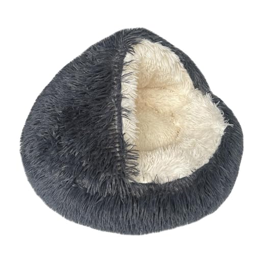 BQWXIEC Olvys Cocoon Hundebett, Cocoon Hundebett, Cocoon Haustierbett für Hunde, Katzenkokonbett, beruhigendes Haustierbett, 66 cm, Dunkelgrau BQWXIEC Olvys Cocoon Hundebett, Cocoon Hundebett, Cocoon Haustierbett für Hunde, Katzenkokonbett, beruhigendes Haustierbett, 66 cm, Dunkelgrau von BQWXIEC