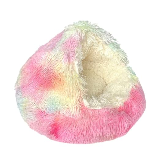 BQWXIEC Olvys Cocoon Hundebett, Cocoon Hundebett, Cocoon Haustierbett für Hunde, Katzenkokonbett, beruhigendes Haustierbett, 66 cm, Regenbogenfarben BQWXIEC Olvys Cocoon Hundebett, Cocoon Hundebett, Cocoon Haustierbett für Hunde, Katzenkokonbett, beruhigendes Haustierbett, 66 cm, Regenbogenfarben von BQWXIEC